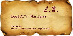 Lestár Mariann névjegykártya